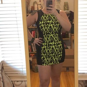 Mini neon pattern dress